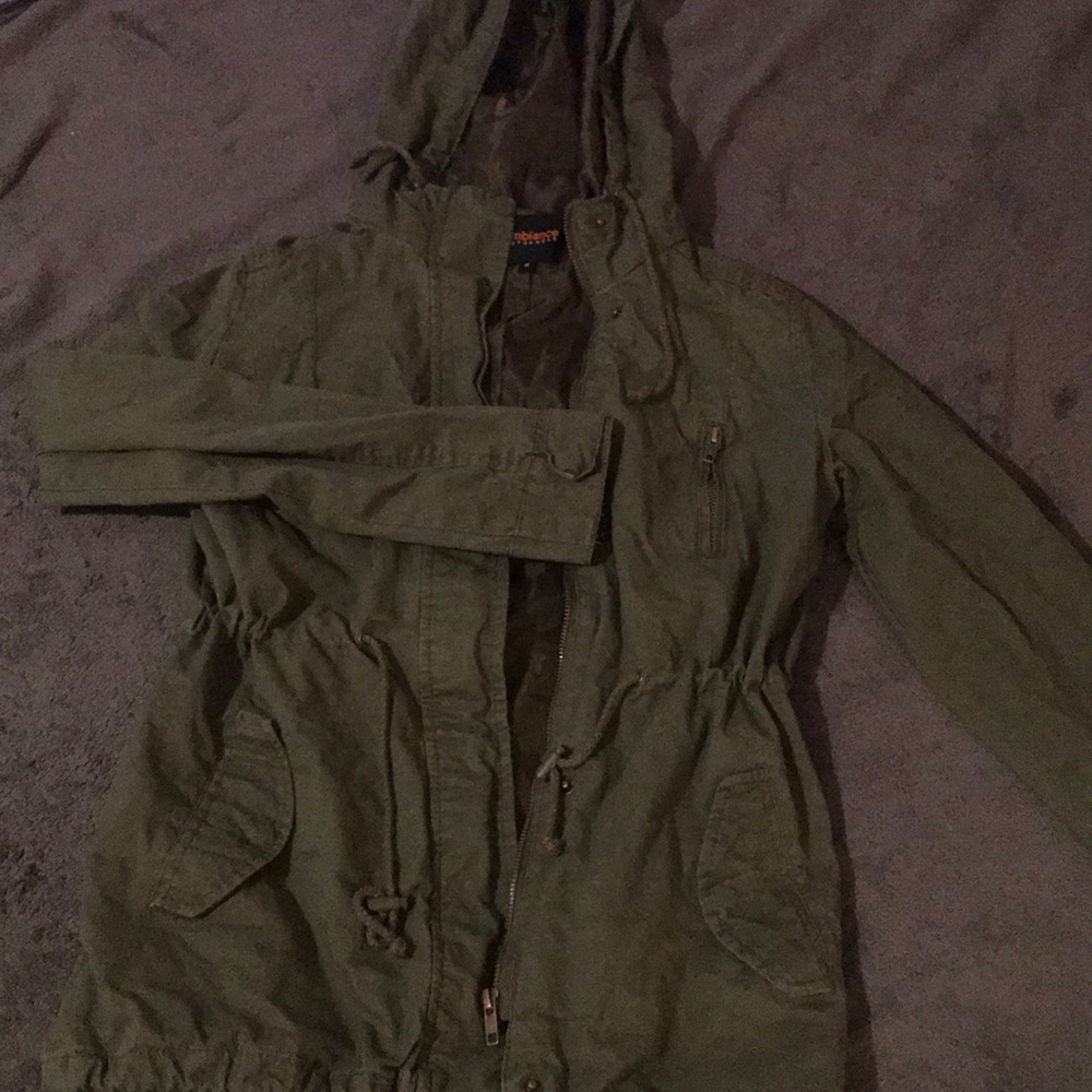 Olive parka jacket